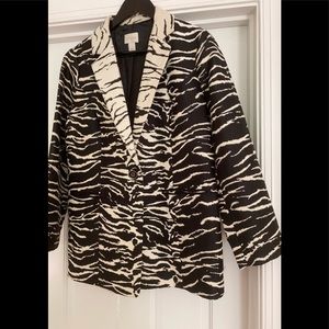 Chico’s Zebra Print Jacket- M